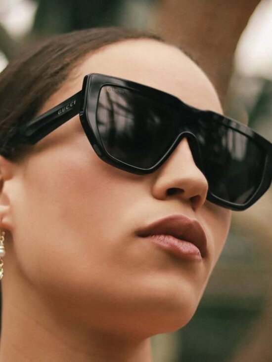 Gucci GG0997S 002 Shield Sunglasses - Black\\Grey main image 10